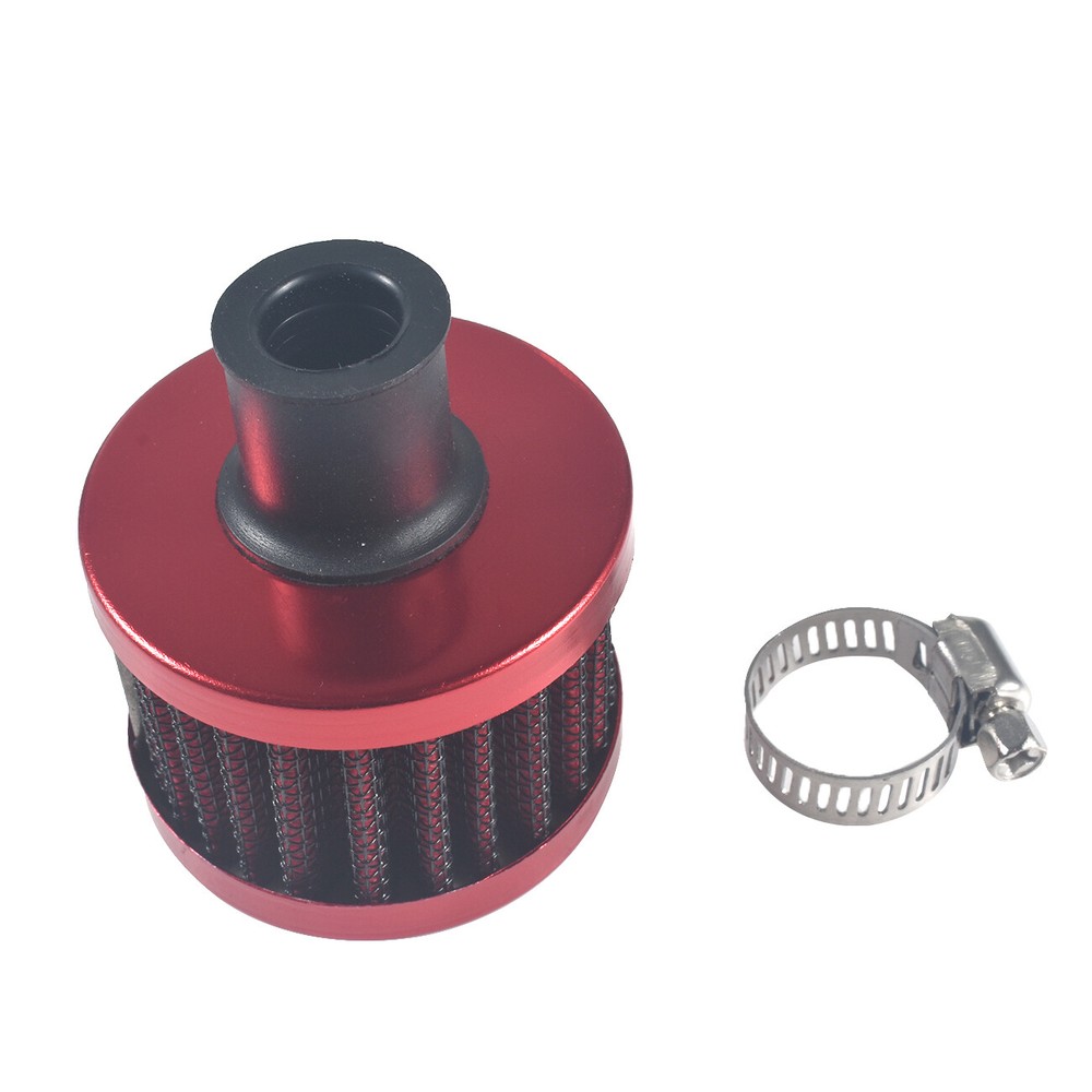 2PCS 12mm Air Filter Mini Universal Red Motor Cone Cold Clean Air Intake Filter