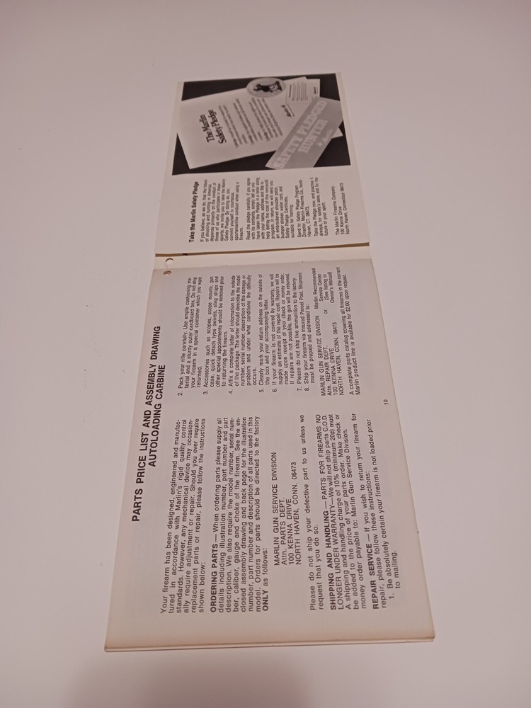 Glenfield 60 Autoloader Owner's Manual, Marlin Model 60, Original, Very Nice!