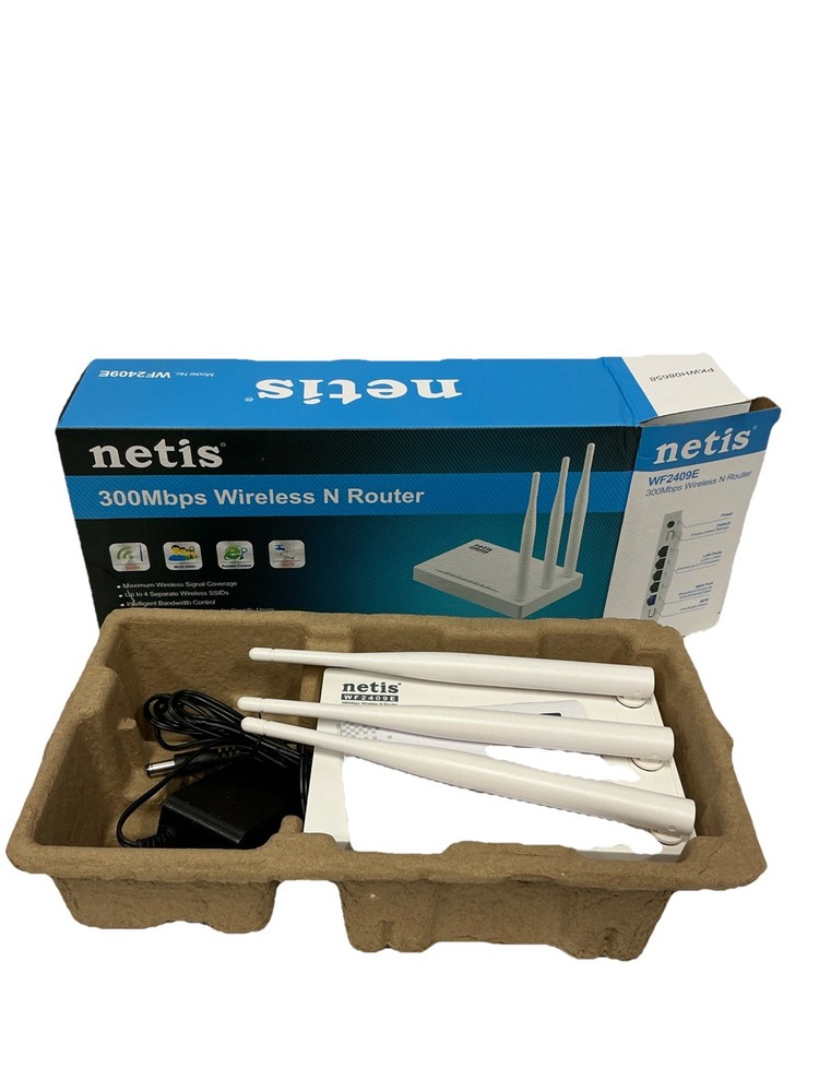 NETIS WF2409E Wireless Router 300Mbps Speed 3 Fixed Antenna Increase Range