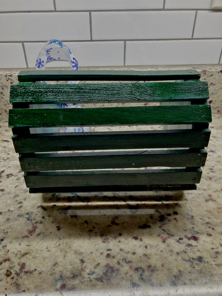 Evergreen Winter Tree Basket-Hand Crafted Pine