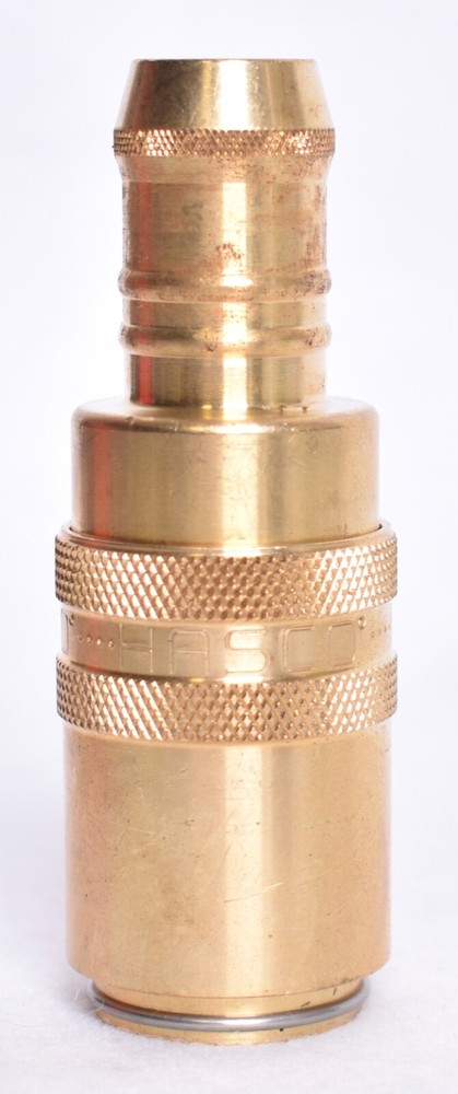 Hasco Hydraulic Brass Quick Connect Disconnect x Barbed Hose Fitting