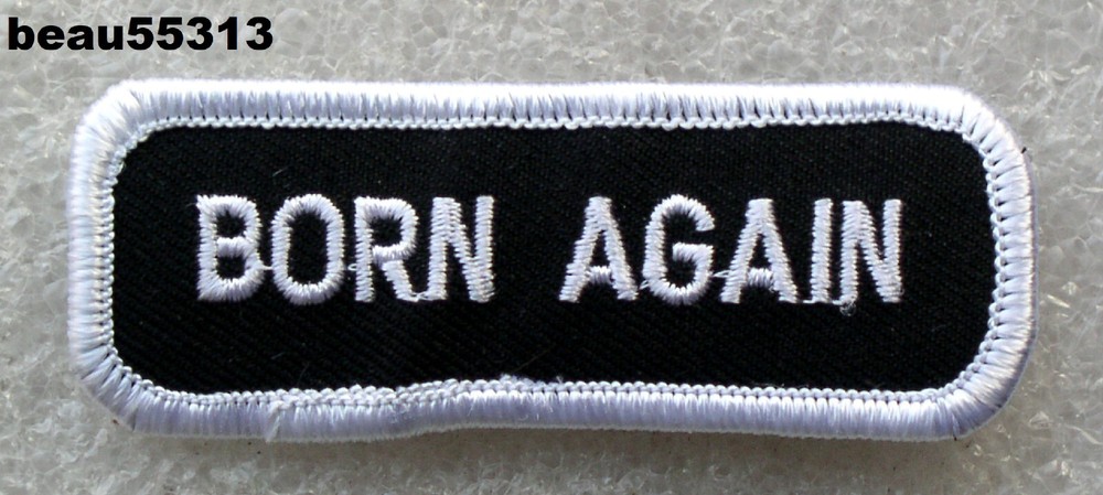 ⭐"BORN AGAIN" GREAT HARLEY BIKER MOTORCYCLE VEST JACKET CHRISTIAN PATCH