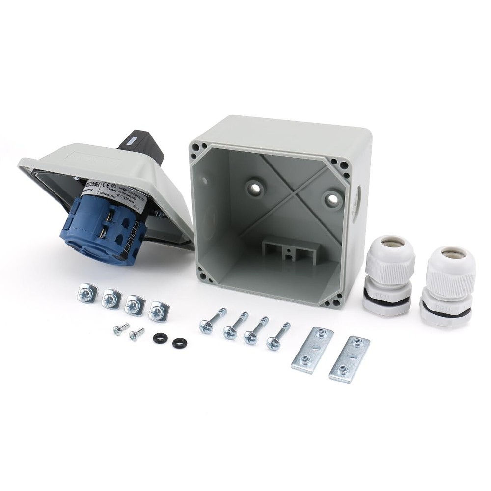 Universal Rotary Changeover Switch W/ Master Switch Exterior Box 660V 20A 2Phase