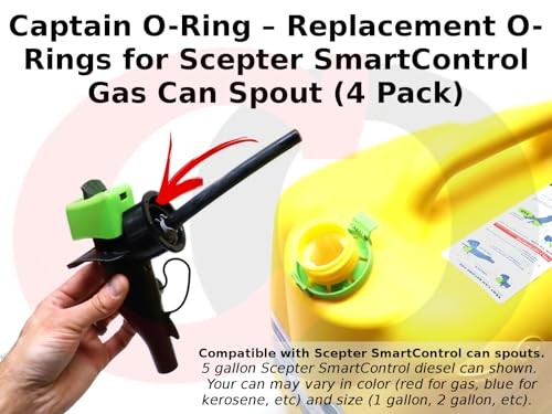 – Replacement O-Rings for Scepter SmartControl Gas Can Spout (4 Pack)