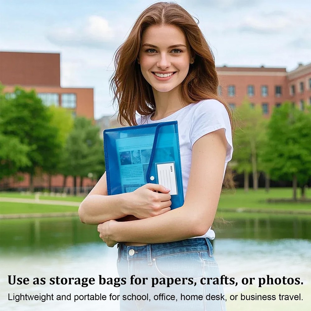 Plastic Expandable File Organizer Folder(No Divider), 18Pcs Waterproof Transp...