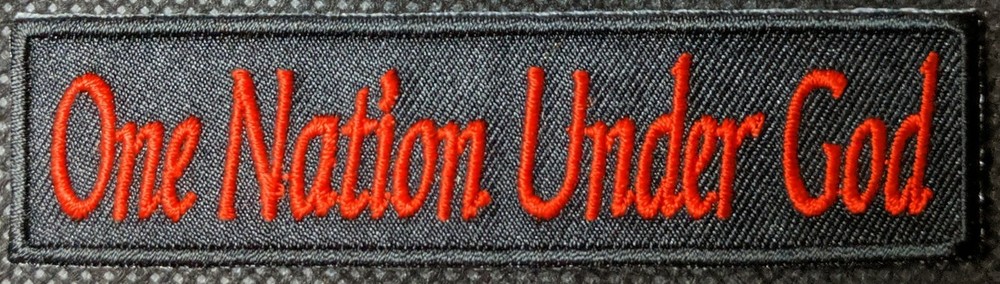 One Nation Under God Christian Embroidered Biker Patch