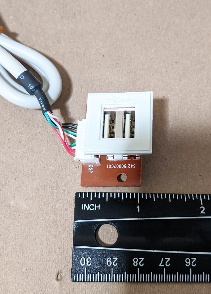 2-Pack: NEW 2x Front USB Port PCB Board Module Connector PC Case Internal Cable