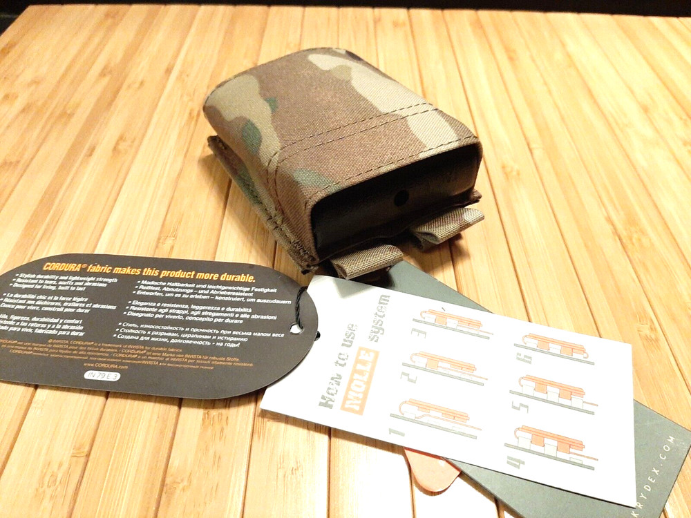 Krydex CAMO MOLLE 5.56 MAG POUCH WITH QUICK RELEASE / POUCH INSERT