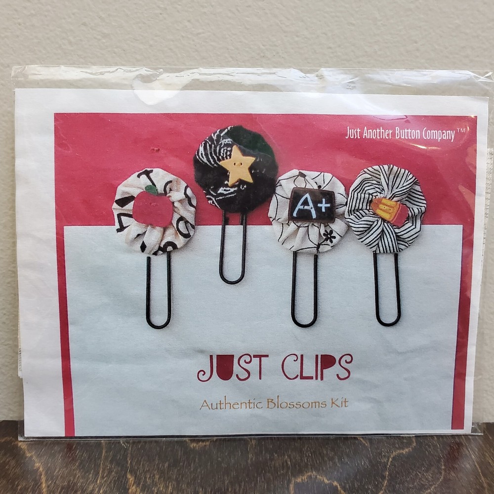 Just Another Button Company Authentic Blossoms Kit Paper Clips JABC HTF