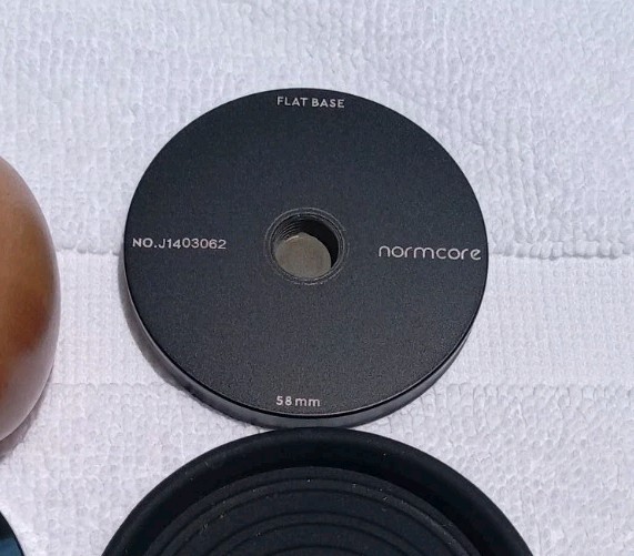Normcore 58.mm Coffee Tamper FLAT Base, Spring Loaded, Walnut Handle Accessories