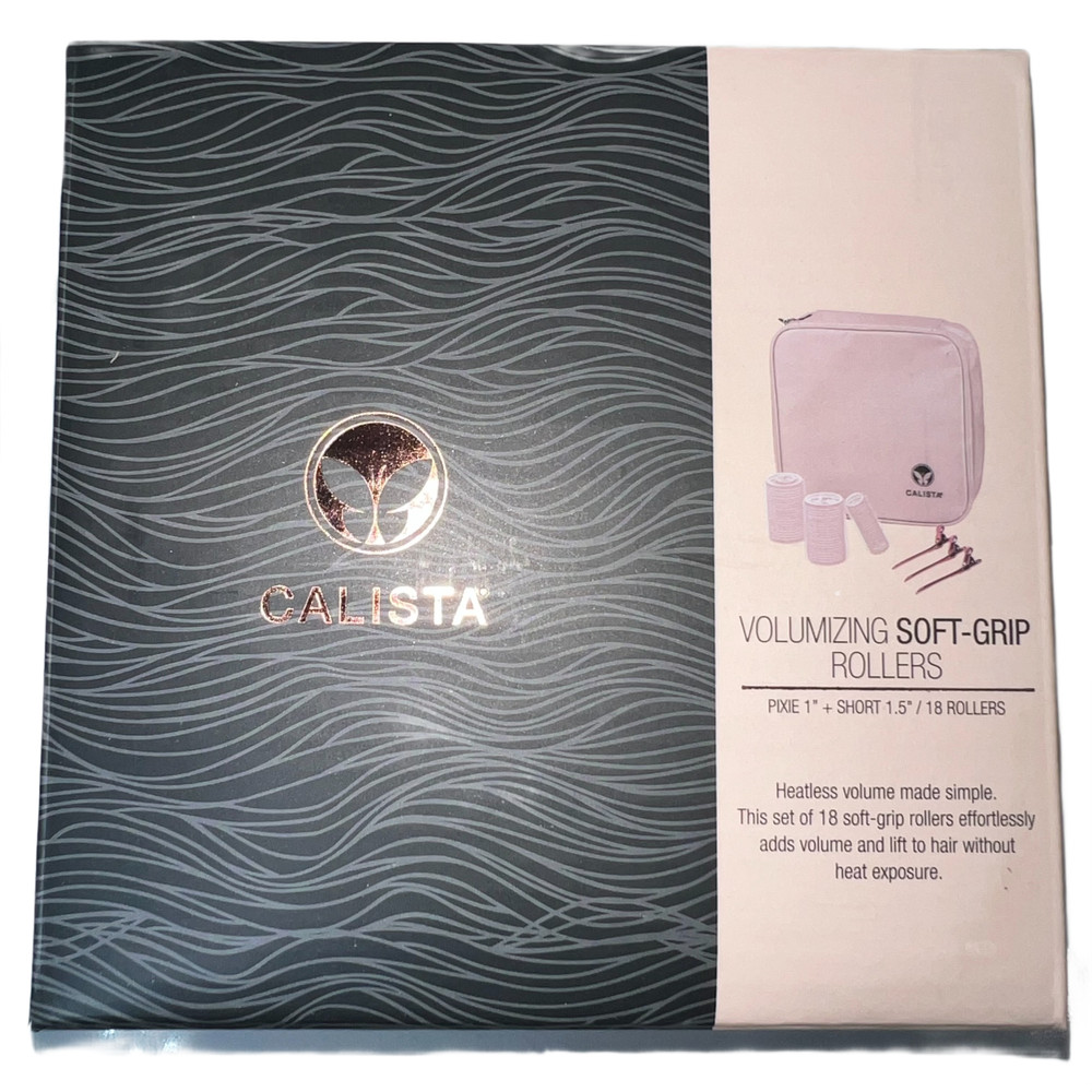Calista Self Grip Rollers Volumizing Set Short Pixie Clips Case Flex Spray New
