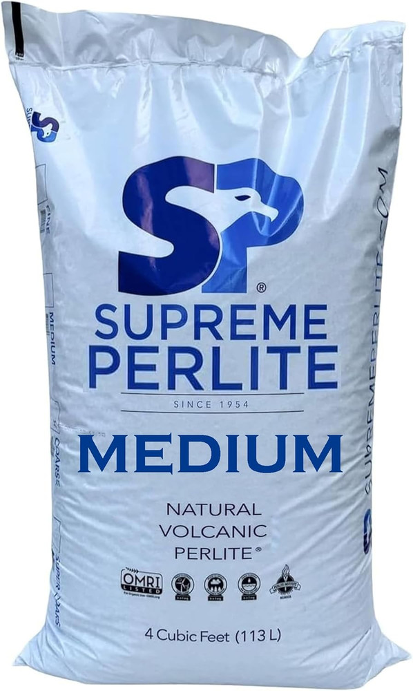 Supreme Perlite Medium Horticultural Grade Expanded Perlite – 4 Cubic Foot – 113