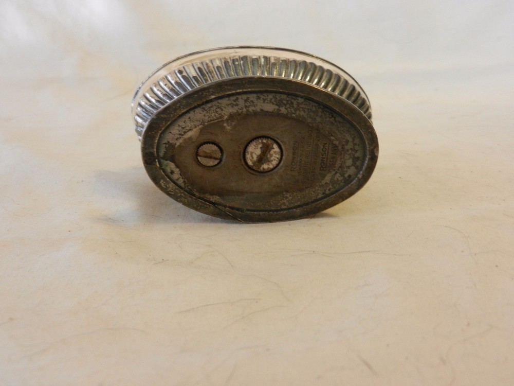 Vintage Ronson Silverplated Queen Anne Tabletop Lighter