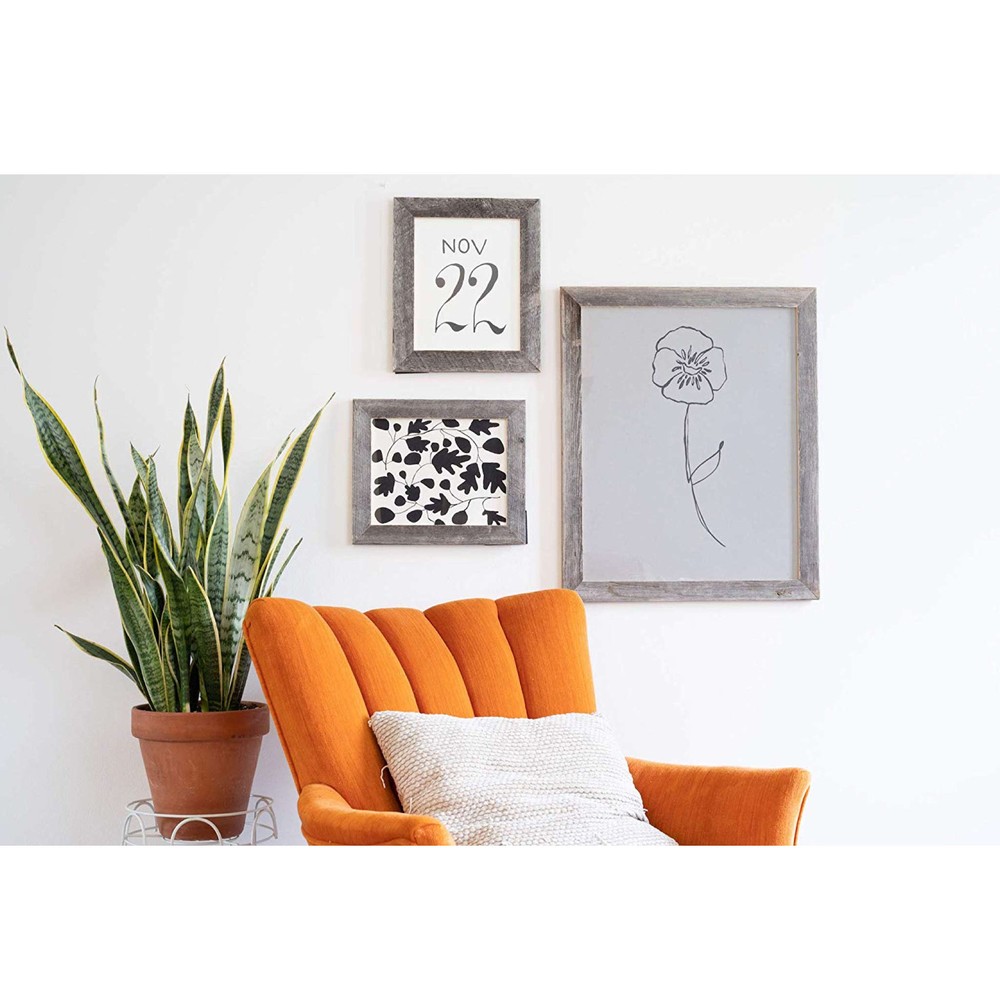 6" x 6" Gray Solid Wood Tabletop Picture Frame