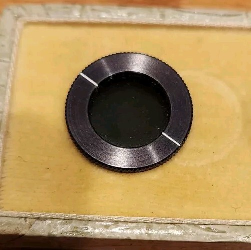 Nikon Microscope Lens Polarizing Plates Drop In Vintage With Case