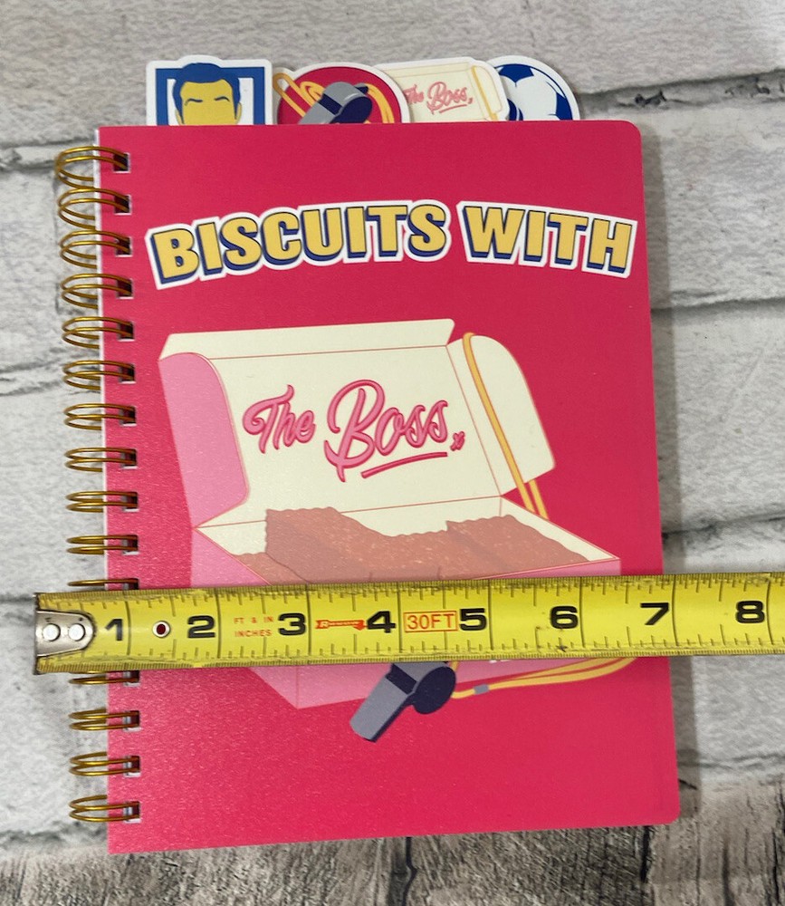 Ted Lasso Biscuits With The Boss 4 Tab Journal Notebook 96 Sheets