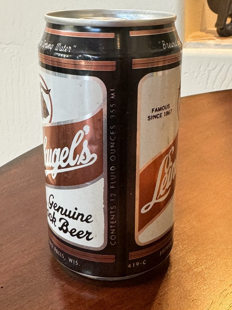 Leinenkugel's Genuine Bock Beer - Empty Beer Can - Bottom Opened