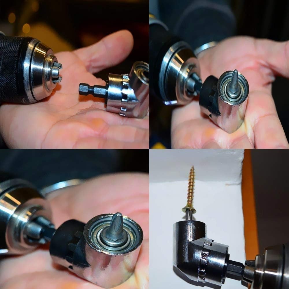 Color-Coded Impact Socket Adapter Set: 3 Essential Sizes + 105° Tool Extension