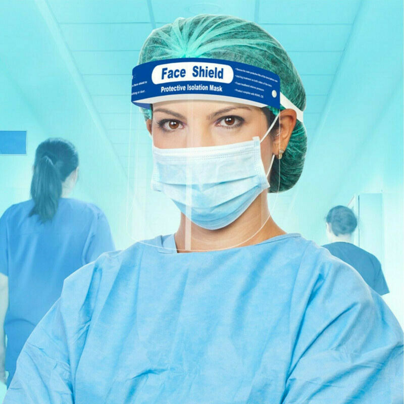 Safety Full Face Shield Protector Guard Reusable Washable = 10/20/50