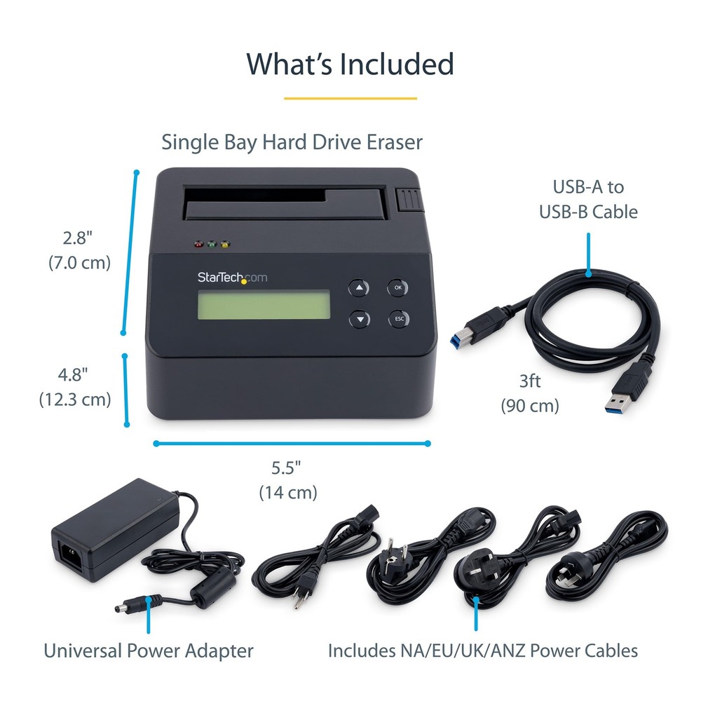 StarTech SDOCK1EU3P2 Hard Drive Eraser and Dock