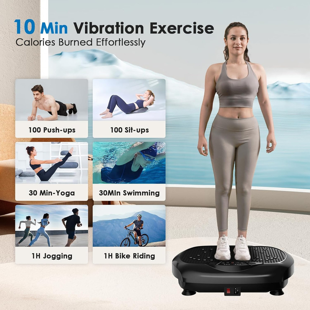 Vibration Plate Exercise Machine - Whole Body Workout Vibration Platform Lymphat