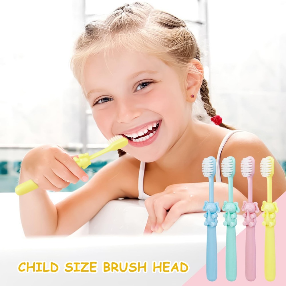 100 pcs Bulk Disposable Kid Toothbrushes Individually Wrapped, Toothbrushes T...