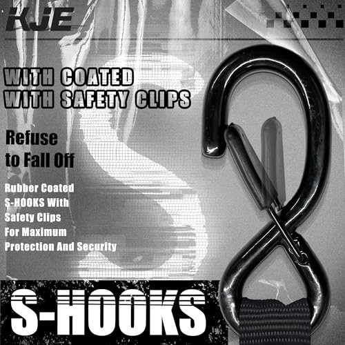 Retractable Ratchet Straps, (4) 1" x 10' Tie Down Strap + (4) Soft Loop -