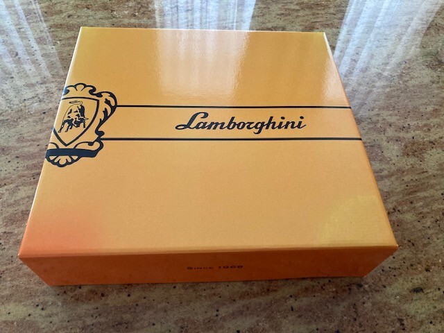LAMBORGHINI orange gift/storage box 16.5"x4"x15.75"