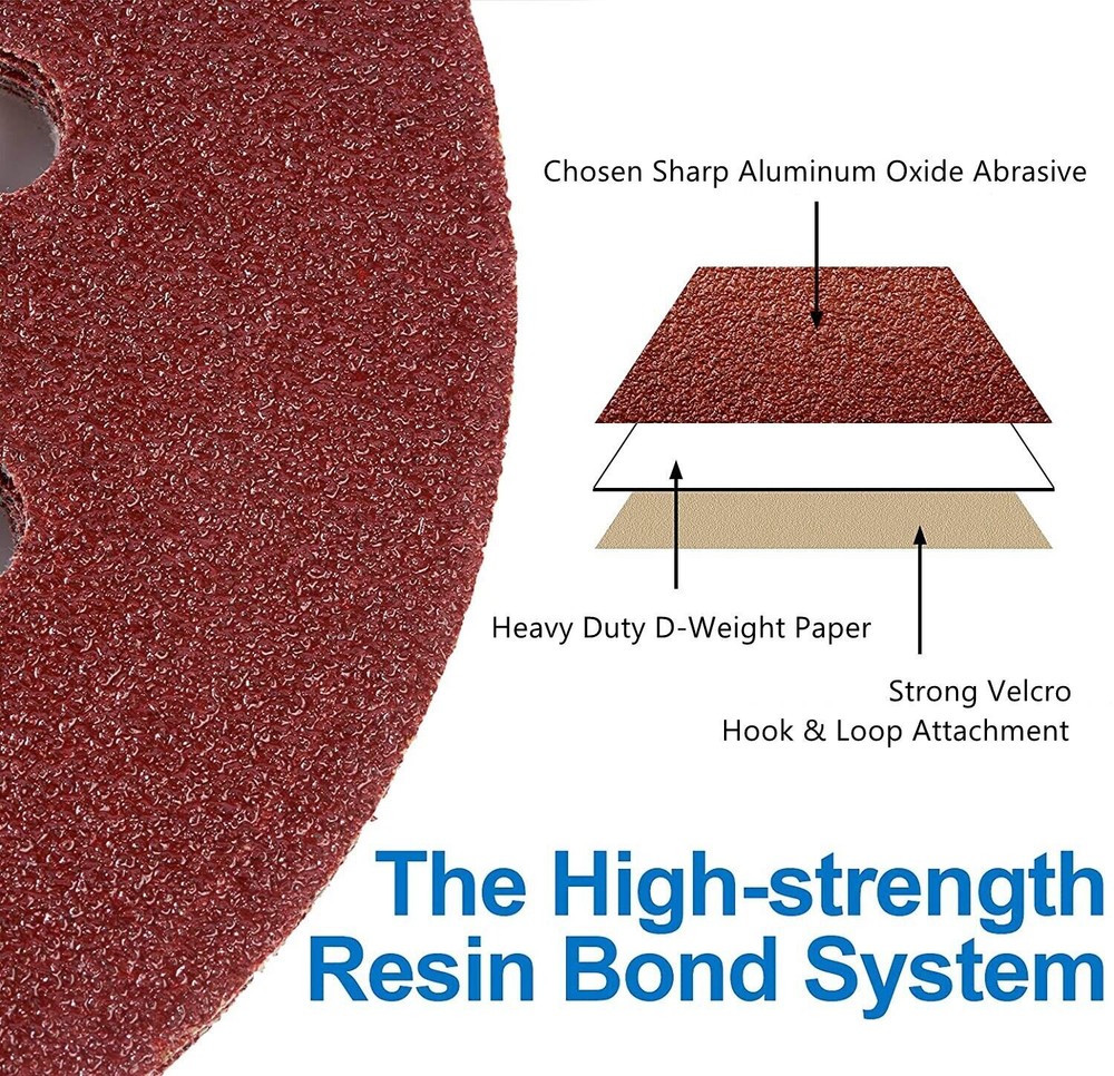 100PCS 5 Inch Sanding Disc1000 Grit 8 Hole Hook Loop Sanding Pad Sandpaper Disc