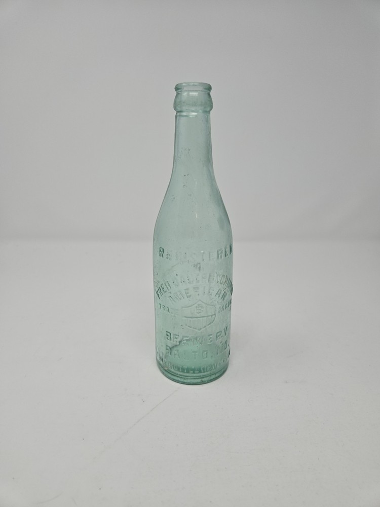 FRED BAUERNSCHMIDT BREWERY BEER BOTTLE! Baltimore Maryland! Embossed!