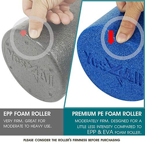 24" Soft-Density Round Foam Roller for Balance Strengthening Flexibility, Blue