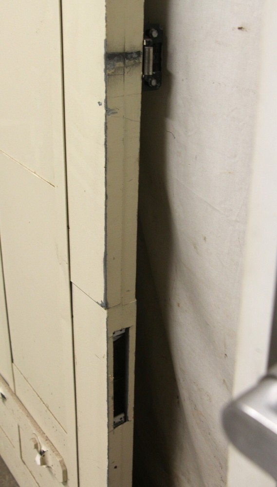 Painted White Fire Double Doors with Push Bar 89.75 x 72