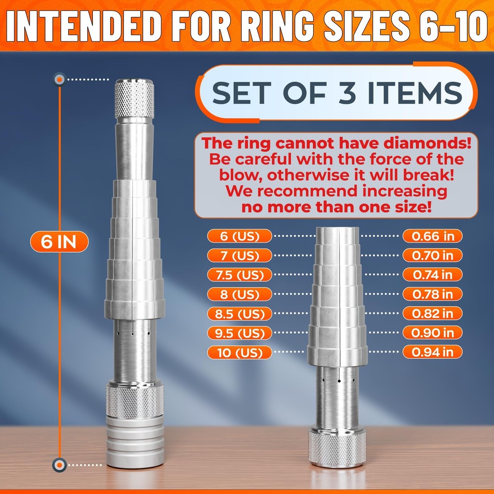 Ring Stretcher Tool Kit for Sizes 6-10 – Expander Metallic