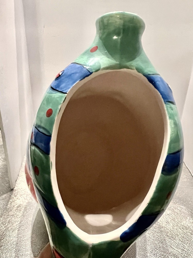 Ceramic Fish Water Pitcher. Multicolored.