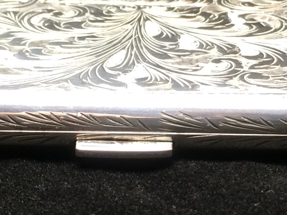 Vintage Sterling Silver Cigarette Case I-7141