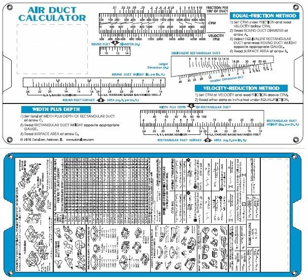 Air Duct Calculator - Slide Rule