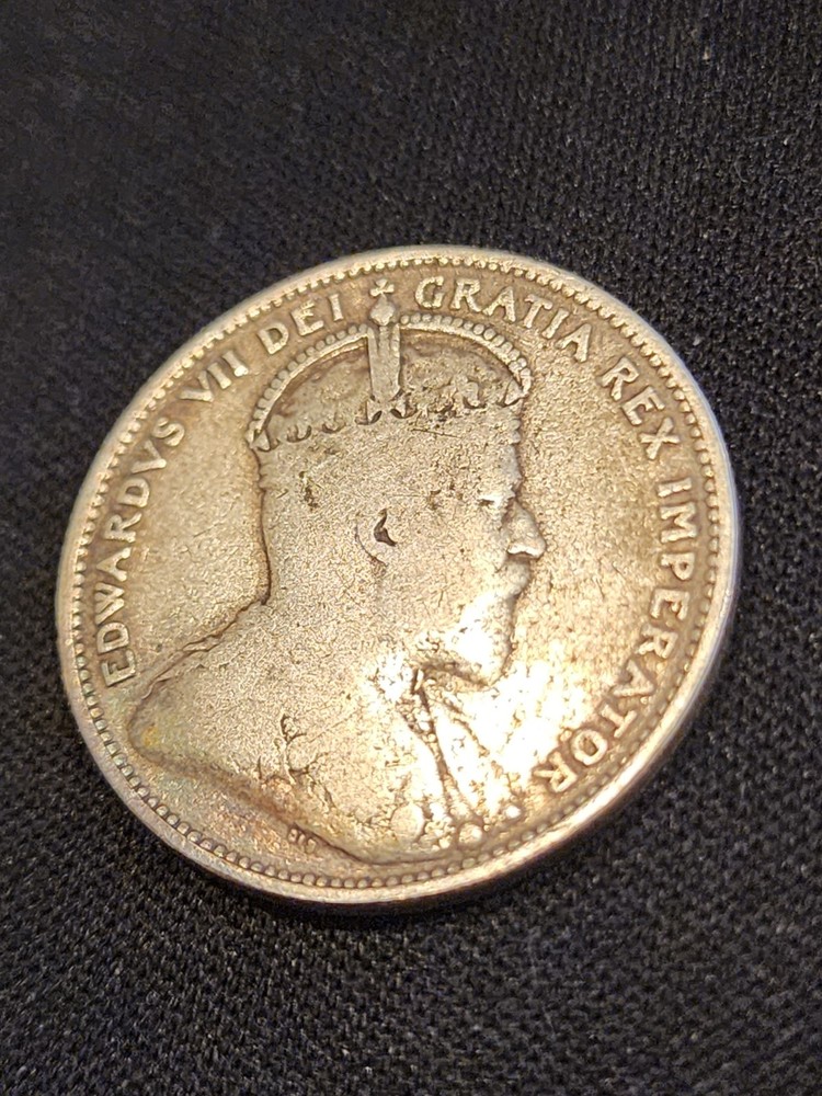 1908 Canada 25 Cents Silver Coin