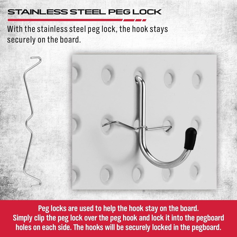 121 Pcs Pegboard Hook Assortment PegBoard Accessories, PegBoard Hooks, Pegboard