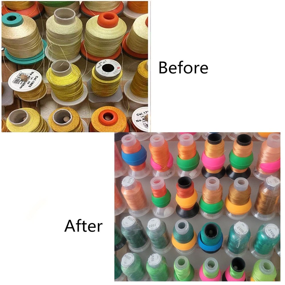 100pcs Thread Spool Savers/Spool Huggers - Prevent Thread Tails from Unwindin...
