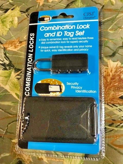 COMBINATION LOCK & ID TAG SET    New in Pack