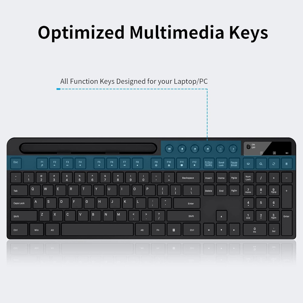 Wireless Keyboard and Mouse Combo, 2.4G Ergonomic Wireless Computer Keyboard wi