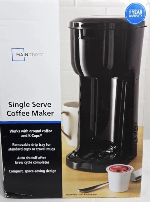 Single Serve Coffee Maker Dual Brew K Cup Ground Coffee