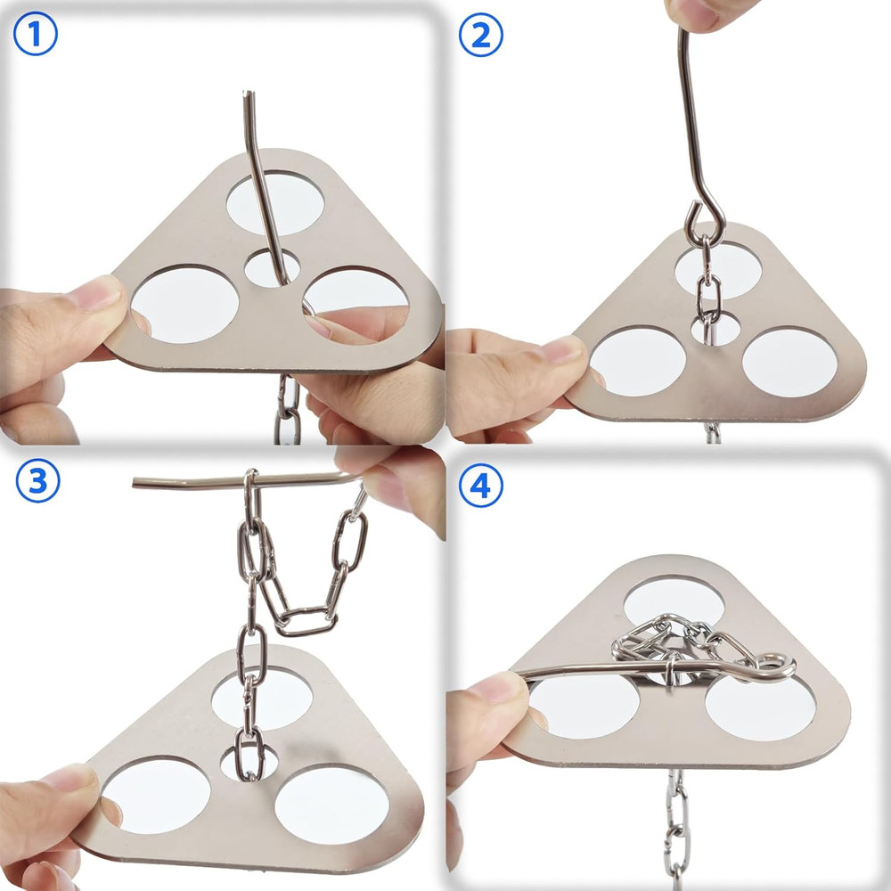 Camping Tripod Board - Stainless Steel Campfire Support Plate with Adjustable...