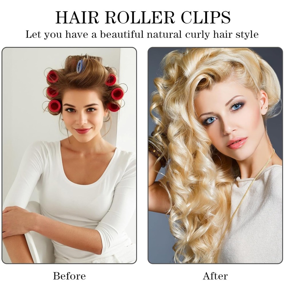 24pcs Hot Roller Clips Replacement Kit Fits All Sized Heated Rollers Curlers