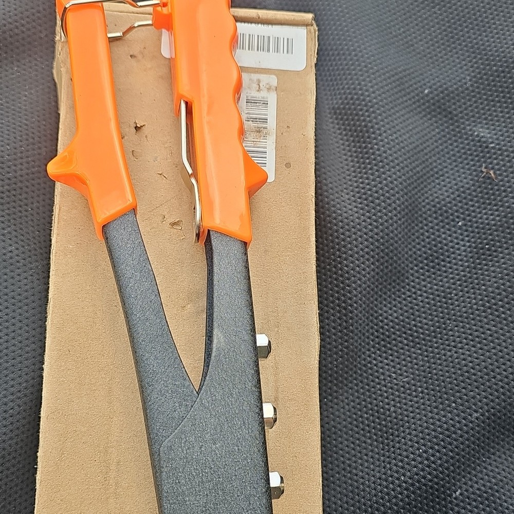 ISPINNER Hand Riveter Tool Orange Black with 225 Aluminum Blind Rivets Kit