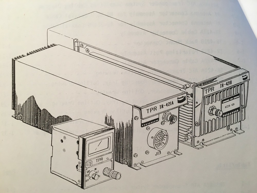 Bendix TRS-42A Transponder System install manual, covers TR-421B & CD-422B