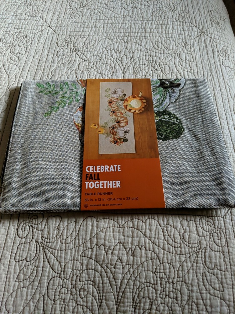 Celebrate Fall Together Table Runner New Free Ship