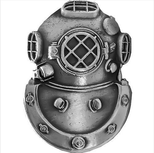 GENUINE U.S. BADGE: DIVER SECOND CLASS - OXIDIZED