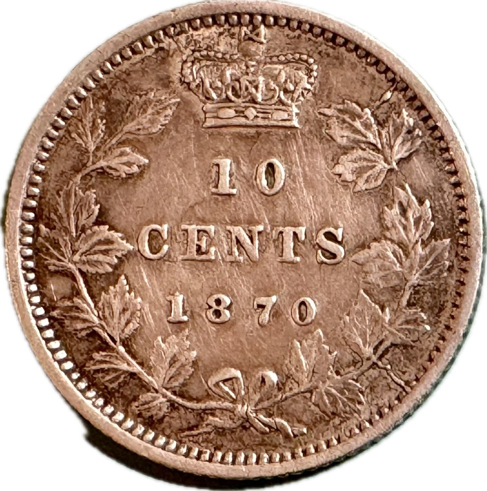 Canada 1870 10 Cent, Wide 0, Very Fine