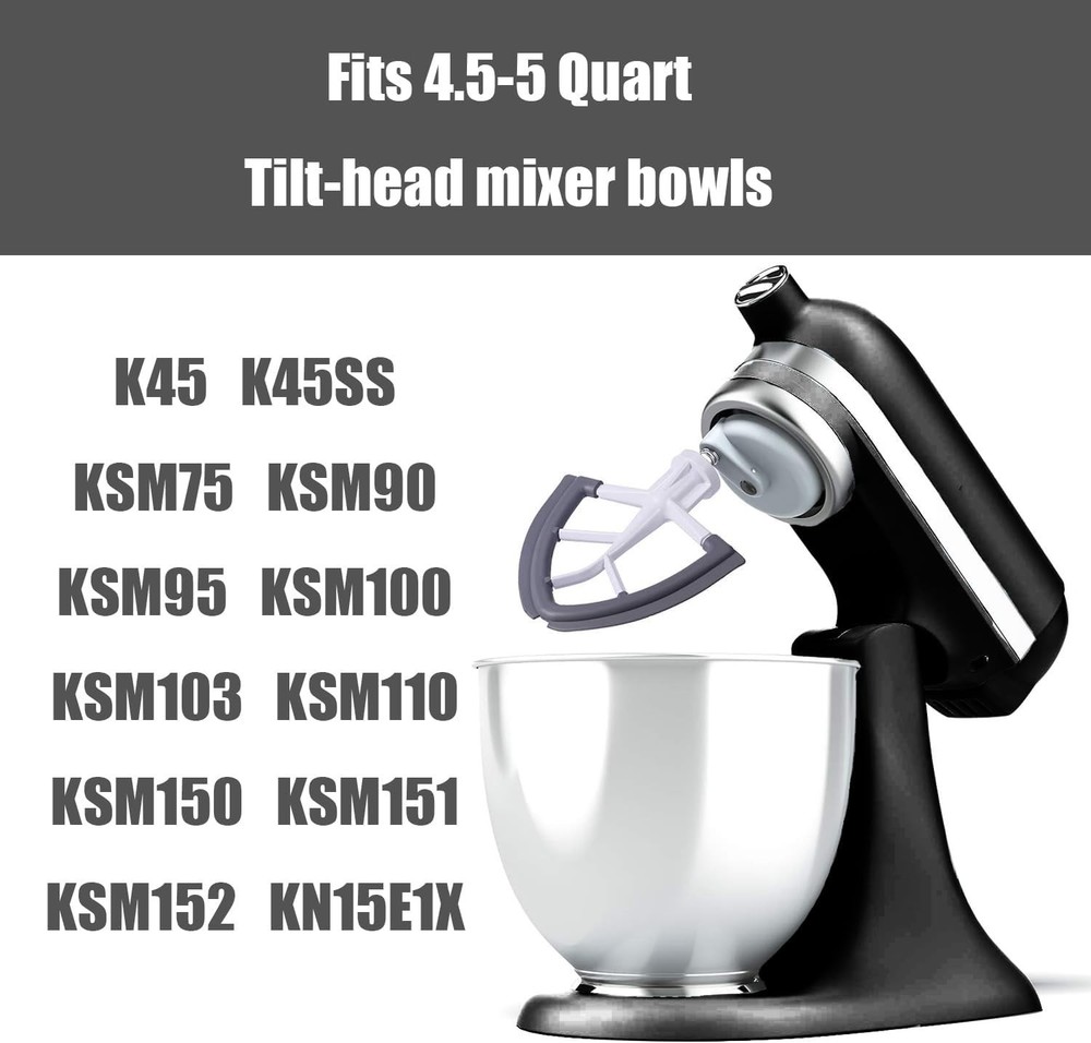 Flex Edge Beater for KitchenAid,Mixer Attachement Compatible With KitchenAid,...